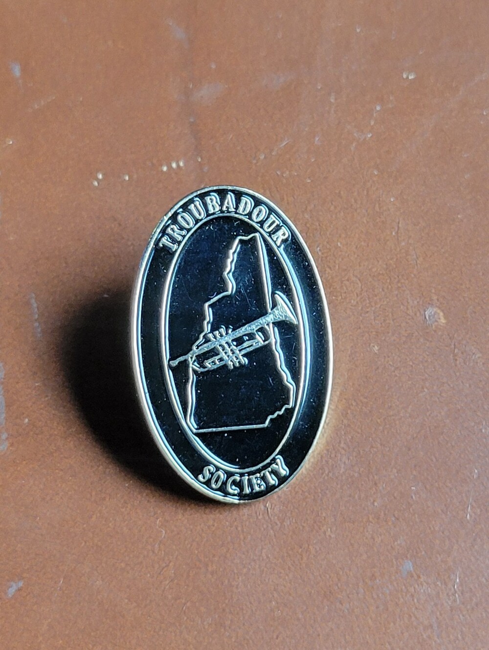 Troubadour Society lapel pin